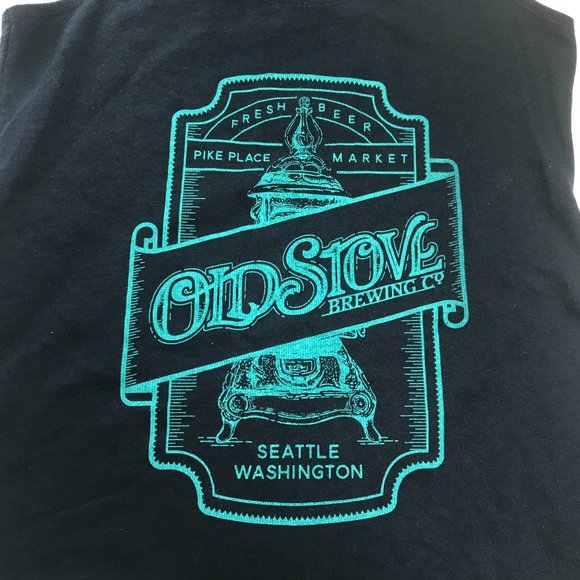Tank Top Blue Pike Place Old Stove Brewing Size Women's Medium.  Racerback - Picture 5 of 6